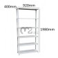 Estante de Aço - Com 1 Reforço na Prateleira- EST. 40 C/R - 1980mm x 920mm x 400mm